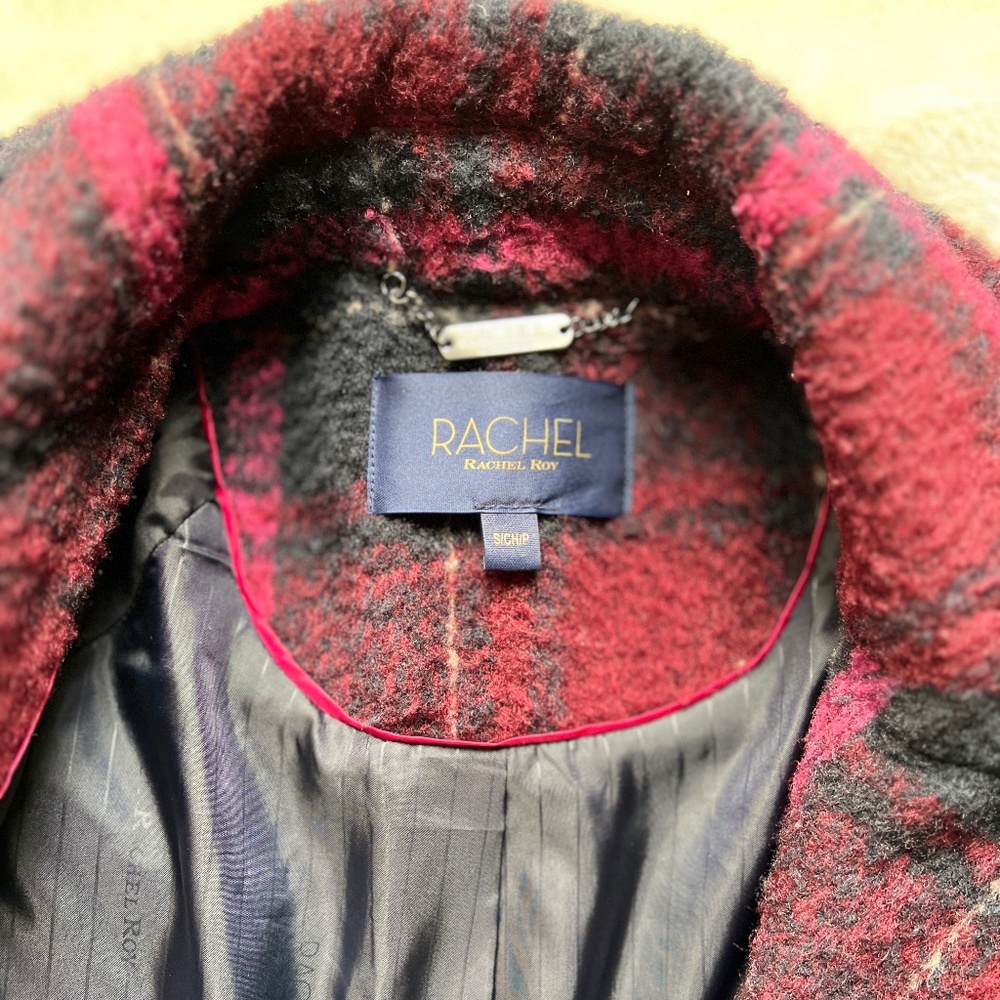 Rachael Roy, Small, Burgundy, Coat, Overfit, Warm